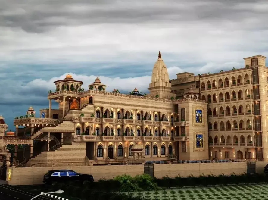 In this picture, All about Iskcon Temple and its history has been described