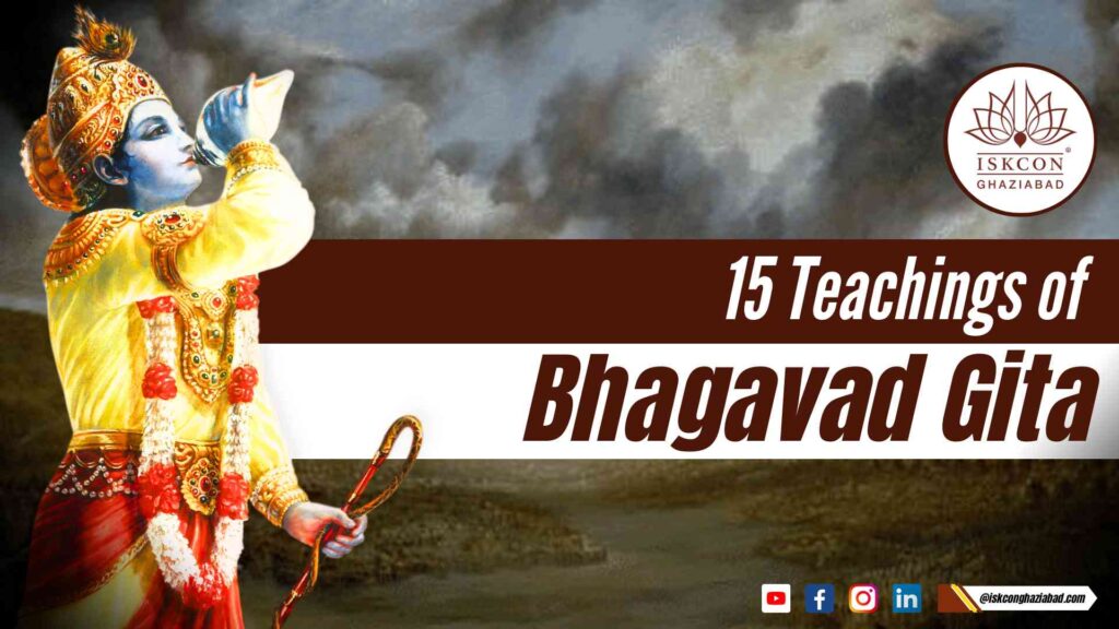 in this picture, 15 teachings of Bhagavad Gita has been Described
